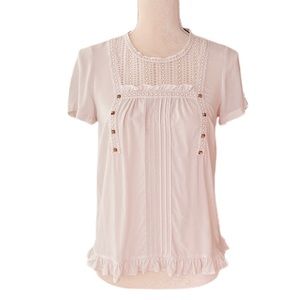 Zara Off-white Light Cream Babydoll Top XS.